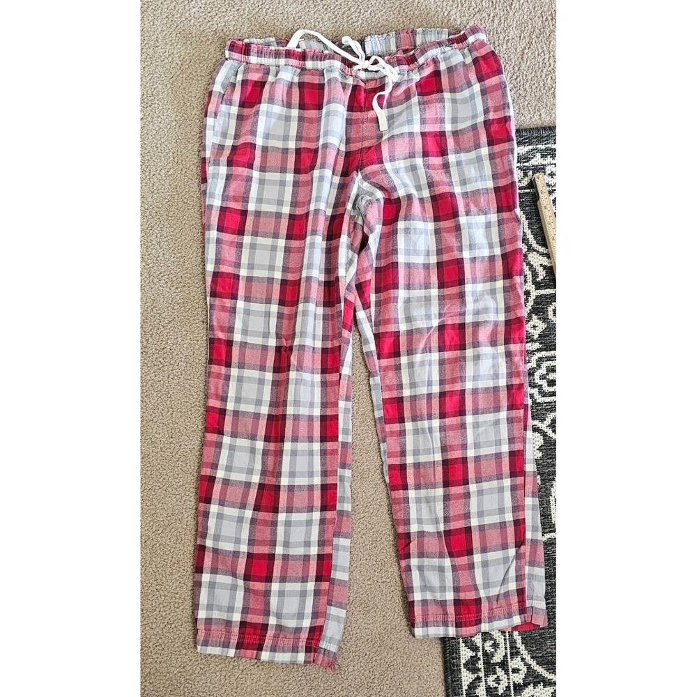 Eddie Bauer Womens Red Plaid Pajama Pants Sleepwear Lounge Bottoms Size L